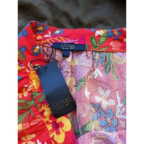 RACHEL Roy long floral peasant skirt nwt sz large red and orange - Picture 3 of 5